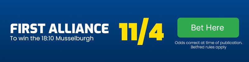 First Alliance to win the 18.10 Musselburgh at 11-4