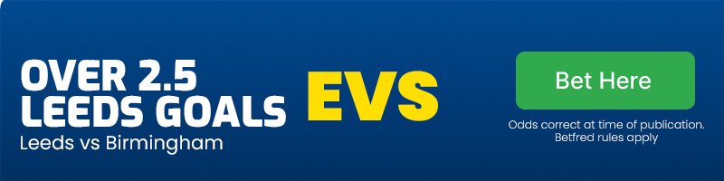 Over 2.5 Leeds goals at EVS