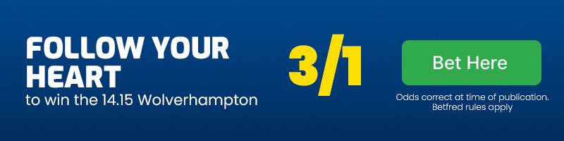 Follow Your Heart to win 14.15 Wolverhampton at 3-1