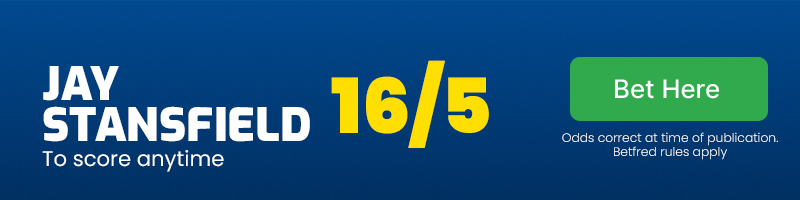 Jay Stansfield to score anytime at 16/5
