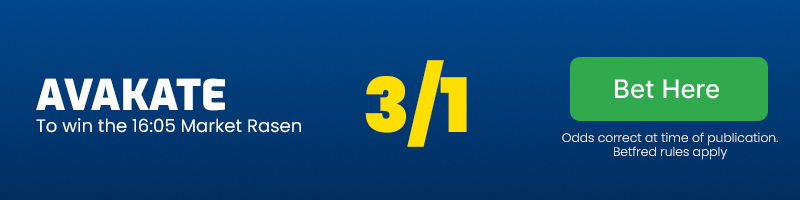 Avakate to win the 16.05 Market Rasen at 3/1