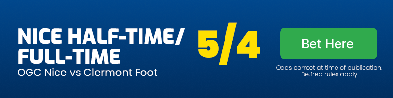 OGC Nice HT-FT vs Clermont Foot at 5-4
