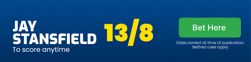 Jay Stansfield to score anytime at 13/8