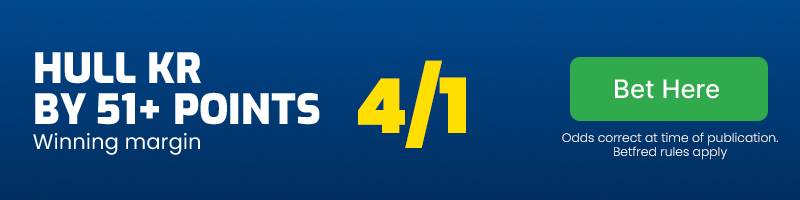 Hull KR to beat London by 51+ @ 4/1