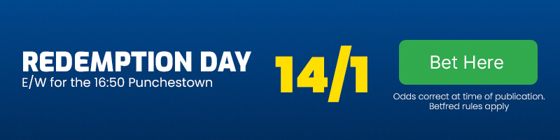 Redemption Day each-way for the 16.50 Punchestown at 12-1