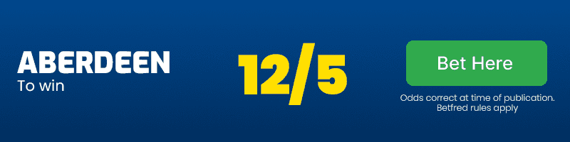 Aberdeen to win at 12/5